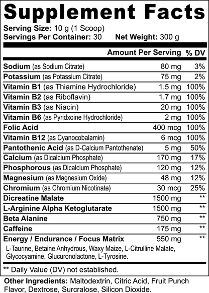 Amped Preworkout (Fruit Punch)