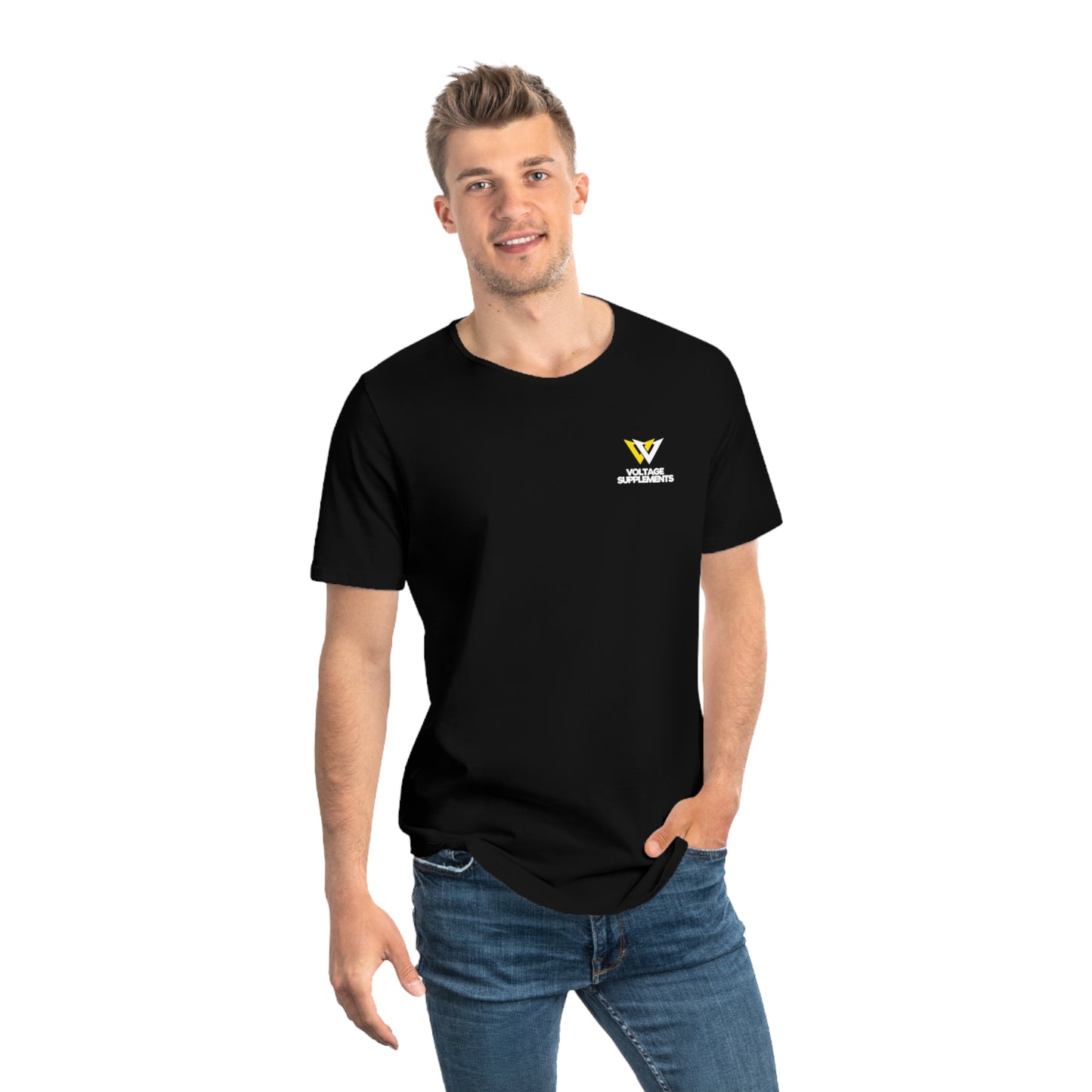 Voltage Supplements Curved Hem Tee